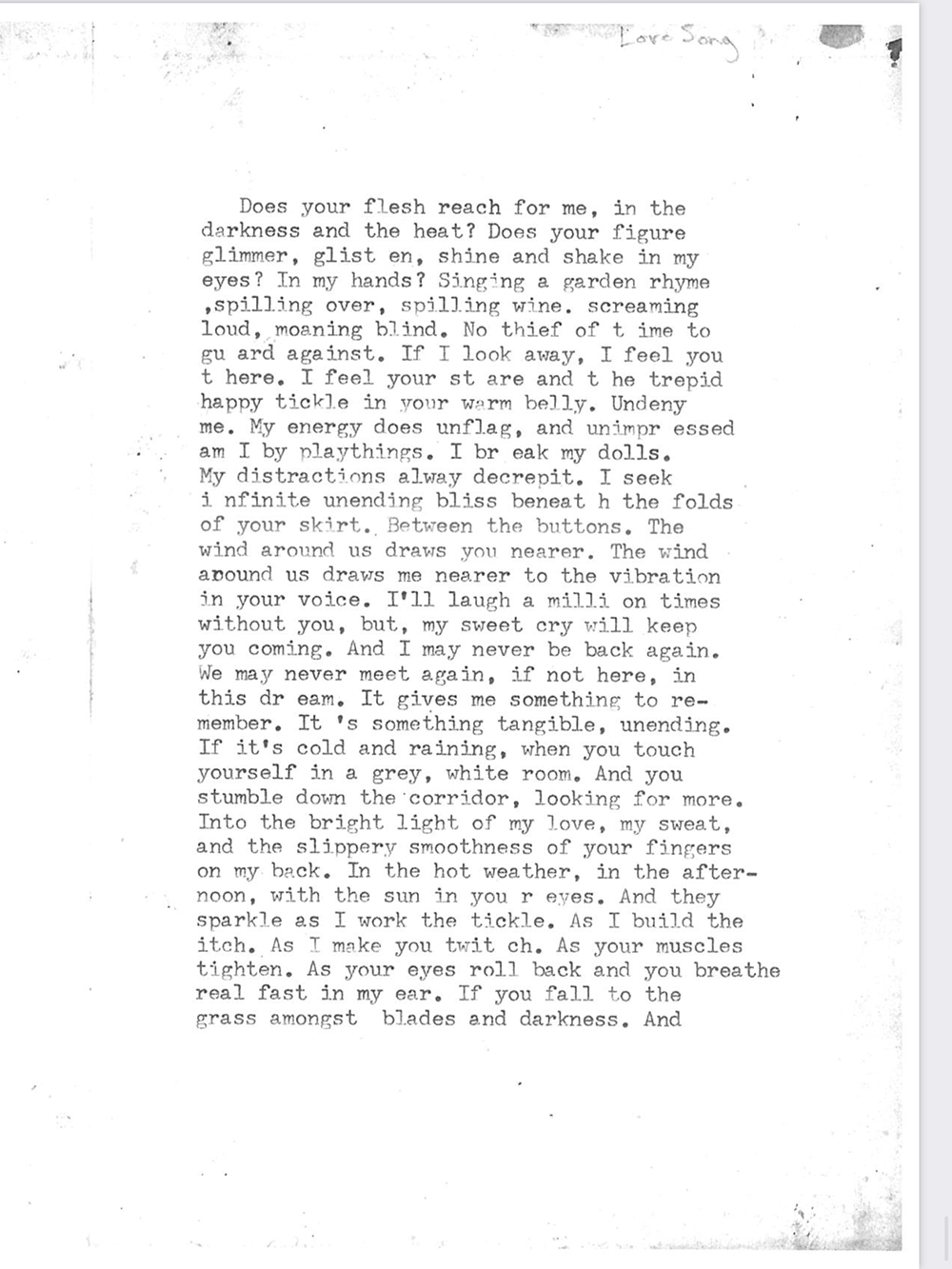 an image of typewritten text